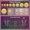 The image is a detailed chart that provides the sizes of various pendants in millimeters, ranging from 14 to 35 cm, and from 1.38 to 1.18 in. The chart also includes a chain length chart that shows the chain lengths in inches, ranging from 14 to 65 cm. The chart provides a visual representation of the sizes and chain lengths of different pendant designs, allowing for easy comparison and understanding of the measurements.