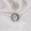 925 Sterling Silver Hygieia pendant showcasing the Greek goddess of health, an ideal necklace for doctors, nurses, and wellness enthusiasts.