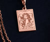 A rose gold cat pendant for cat lovers, rose gold cat lover necklace, rose gold cat charm for girls, rose gold feline pendant for cat lovers, rose gold cat lover jewelry, rose gold cat silhouette pendant for women, rose gold cat lover gift, r