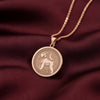 Rose Gold Plated Schnauzer portrait charm with a warm, elegant finish. This detailed dog medallion captures the breed's distinct features, making it a perfect memorial keepsake