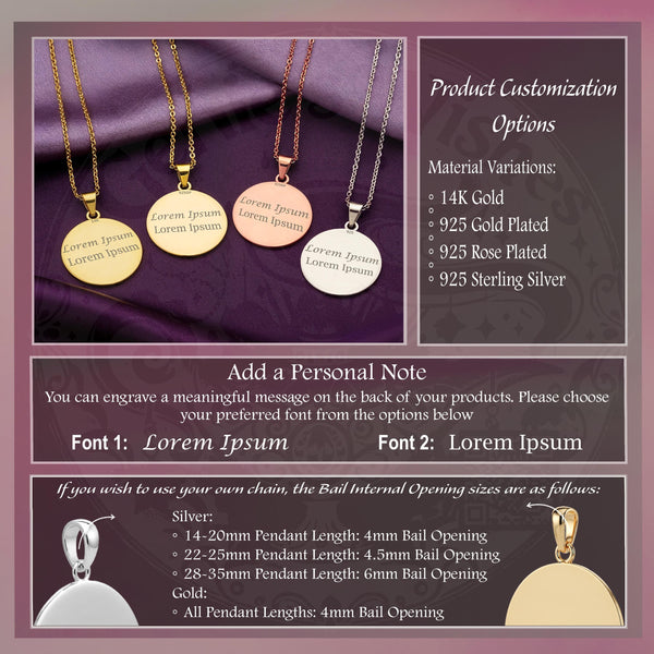 14K Gold Cleopatra Pendant – Handmade Feminine Medallion, Royalty Statement Necklace