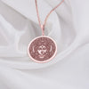 Rose gold plated Durga necklace, Shakti goddess charm, Parvati-inspired amulet, Kali protection pendant, boho style, Hindu spiritual jewelry, dainty gift, handcrafted, feminine symbol, layering pendant, resilience, everyday wear.