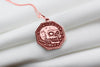 14K Solid Gold Vanitas Memento Mori Necklace, Memento Mori Vivere Gold Medallion,Silver Memento Mori Vivere Rose Gold Charm Locked Pendant