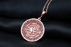 Rose gold plated compass charm necklace, lightweight and dainty. Perfect for layering and everyday wear, this unique pendant brings warmth and style to any outfit. Ideal as a personalized gift for those who love to explore