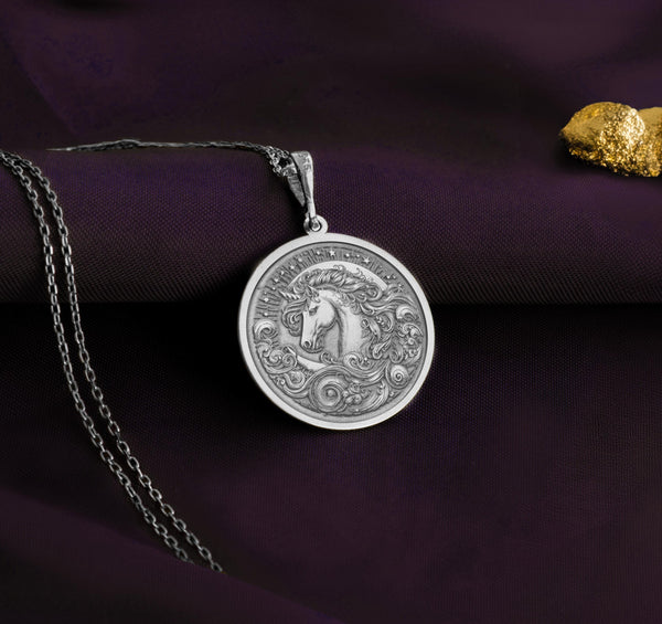 925 Sterling Silver Unicorn Necklace for Girls and Teens: A delightful unicorn pendant necklace made from high-quality .925 sterling silver. This adorable and whimsical piece is a perfect gift for girls and teenagers who are fans of unicorns, magic, and cute jewelry. Its classic silver shine makes it versatile for everyday wear.