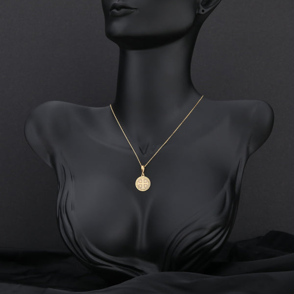 gold jerusalem cross, christian gold pendant, religious gold necklace, jerusalem cross necklace, gold cross charm jewelry, spiritual gift gold, baptism gift cross, confirmation jewelry, christian women jewelry, jerusalem cross gift, gold cross