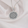 Sterling Silver Mandala Necklace featuring a chic and minimalist design. Perfect for women who appreciate timeless jewelry. Great for gifting on special occasions like birthdays, anniversaries, or holidays. Handmade with durable and elegant silver.