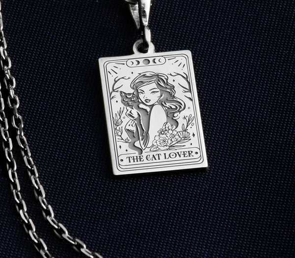 A silver cat pendant for cat lovers, silver cat lover necklace, silver cat charm for girls, silver feline pendant for cat lovers, silver cat lover jewelry, silver cat silhouette pendant for women, silver cat lover gift,