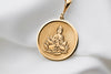 14K Solid Gold Buddha Lotus Charm Necklace, Silver Buddha Necklace, Gold Buddha Zen Pendant, Dainty Buddha Lotus , Rose Gold Buddha Lotus
