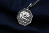 14K Solid Gold Vanitas Memento Mori Necklace, Memento Mori Vivere Gold Medallion,Silver Memento Mori Vivere Rose Gold Charm Locked Pendant