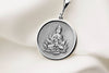 14K Solid Gold Buddha Lotus Charm Necklace, Silver Buddha Necklace, Gold Buddha Zen Pendant, Dainty Buddha Lotus , Rose Gold Buddha Lotus