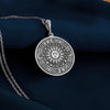 Sterling silver sun necklace featuring a celestial solar pendant. Ideal for lovers of minimalist and astrology-inspired jewelry. A unique handmade gift for her, perfect for birthdays, anniversaries, or daily wear.
