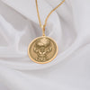 Titan Atlas gold necklace, an intricately designed pendant inspired by ancient Greek mythology and legendary Titan strength. This luxury statement piece merges robust mythic allure with a radiant gold finish, creating a timeless accessory that embodies power and elegance. Ideal for enthusiasts seeking elegant, myth-inspired jewelry that fuses history with contemporary design.