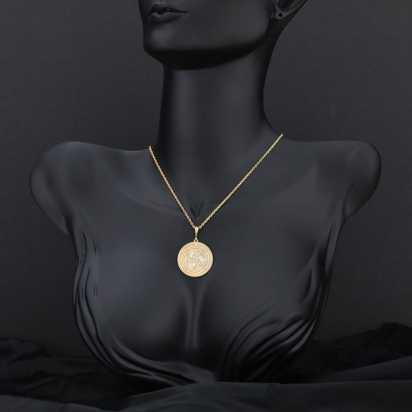 14K Solid Gold Flower Of Life Necklace, Sacred Geometry, Flower Of Life Necklace, Spiritual Necklace, Silver Flower Of Life Pendant