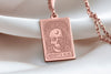 Rose gold-plated Memento Mori skull pendant, dainty charm necklace, minimalist and boho-inspired, layering jewelry, unique resilience symbol, lightweight for everyday wear, handcrafted, perfect gift for her.