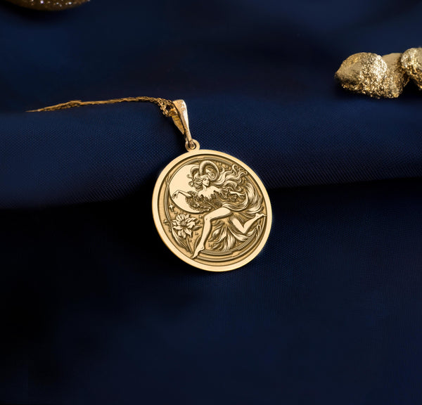 Capricorn constellation necklace, Gold Capricorn necklace, Capricorn zodiac necklace for women, 14k gold Capricorn pendant, Capricorn women’s gold jewelry, Zodiac sign Capricorn gold necklace,Gold astrology Capricorn necklace