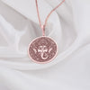 Rose gold plated Ganapatya necklace with Ganesha design, a symbol of divine guidance and prosperity. Ideal for those seeking a spiritual charm that brings wisdom and fortune into daily life, Handcrafted with intricate detailcharm pendant gift