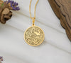 14K Solid Gold Line Art Horse Charm Necklace, Stallion Silver Pendant, Rose Gold Mustang Necklace, Animal Jewelry, Fantastic Creature Charm