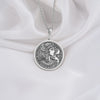 Sterling silver Cleopatra necklace featuring intricate Egyptian motifs, perfect for history and mythology enthusiasts