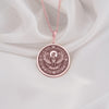 Rose Gold Plated Horus Necklace with a symbolic Egyptian Falcon Pendant. A handmade, minimalist, and unique jewelry piece perfect for gifting. Ideal for those who love mythology, spirituality, and personalized accessories.