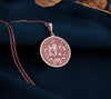 Rose gold Ganesha amulet necklace, designed as a protective talisman that captures the spirit of the Hindu deity. A meaningful charm for everyday wear, offering protection, wisdom, and spiritual guidance
