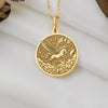 Gold Pegasus Charm Necklace, mythical flying horse, Pegasus, often seen as a horned flying horse. This gold necklace is a symbol of freedom. Greek mythology Pegasus necklace