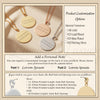 a collection of personalized necklaces with engraved messages on them. The necklaces come in various materials, such as 14K gold, 925 gold, 925 rose-plated, and 925 sterling silver. The image also provides options for customizing the necklace by choosing a font and pendant size.