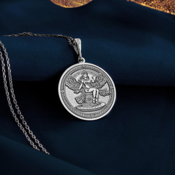 Sterling Silver Sigil of Bune Necklace: A handcrafted occult pendant of Duchess Bune (Bim, Buné), designed for prosperity and spiritual empowerment.