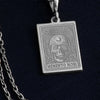 925 sterling silver Memento Mori skull pendant necklace, simple charm, handcrafted boho jewelry, faith and resilience symbol, unique vintage style, layering accessory, perfect lightweight gift, ideal for daily wear.
