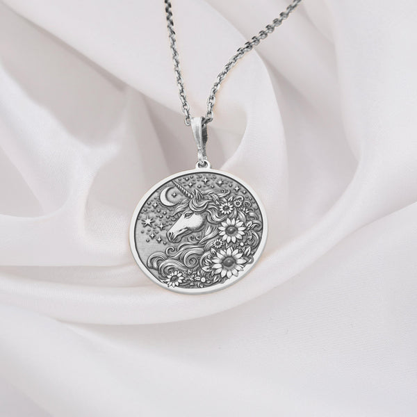 silver unicorn necklace gifts for her