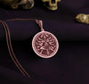 "Rose gold Kali Maa necklace featuring a handcrafted Hindu goddess pendant for spiritual protection, perfect as a devotional gift and daily wear."