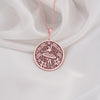 Rose gold plated ballerina necklace featuring intricate floral motifs, a perfect gift for women, dancers, or ballet enthusiasts. Ideal for birthdays, anniversaries, or any memorable occasion.