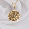 Shiva pendant necklace in 22K yellow gold, Lord Shiva, unisex, spiritual jewelry."This Shiva pendant necklace in 22K yellow gold is straight fire. The round pendant’s got intricate engravings of Lord Shiva, screaming power and spirituality. It’s unisex, luxurious, and perfect for devotees who want to flex their faith. Rock it daily or save it for special occasions—this piece is timeless.