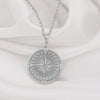 Compass silver Pendant Necklace, Navigation Pendant, Adventure Jewelry, Travel Charm Necklace, Gold Compass Pendant,
