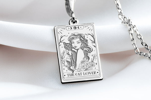 A silver cat pendant for cat lovers, silver cat lover necklace, silver cat charm for girls, silver feline pendant for cat lovers, silver cat lover jewelry, silver cat silhouette pendant for women, silver cat lover gift,