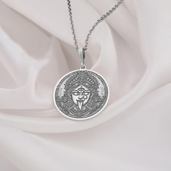 Kali ma silver necklace, Kali Gold Pendant Kali Coin Gold pendant Necklace ,Hindu Goddess Kali Necklace Amulet, Mahakali Solid Gold Pendant , Mahakali Solid GoldAmulet, Mahakali Solid Gold Necklace , Silver Mahakali Necklace, Solid gold Mahakali Pendant