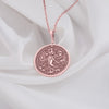 Gaia round pendant necklace featuring detailed engravings that embody Gaia’s power, harmony, and beauty. This earth goddess pendant is a unique statement piece, perfect for those drawn to mystical jewelry, divine symbolism, and celestial balance. A handcrafted amulet that reflects nature’s spiritual energy, ideal for mythology and nature lovers alike