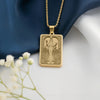 Virgo Necklace: 14K Gold Tarot Card Astrology Pendant - View 214