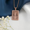 Virgo Necklace: 14K Gold Tarot Card Astrology Pendant - View 6