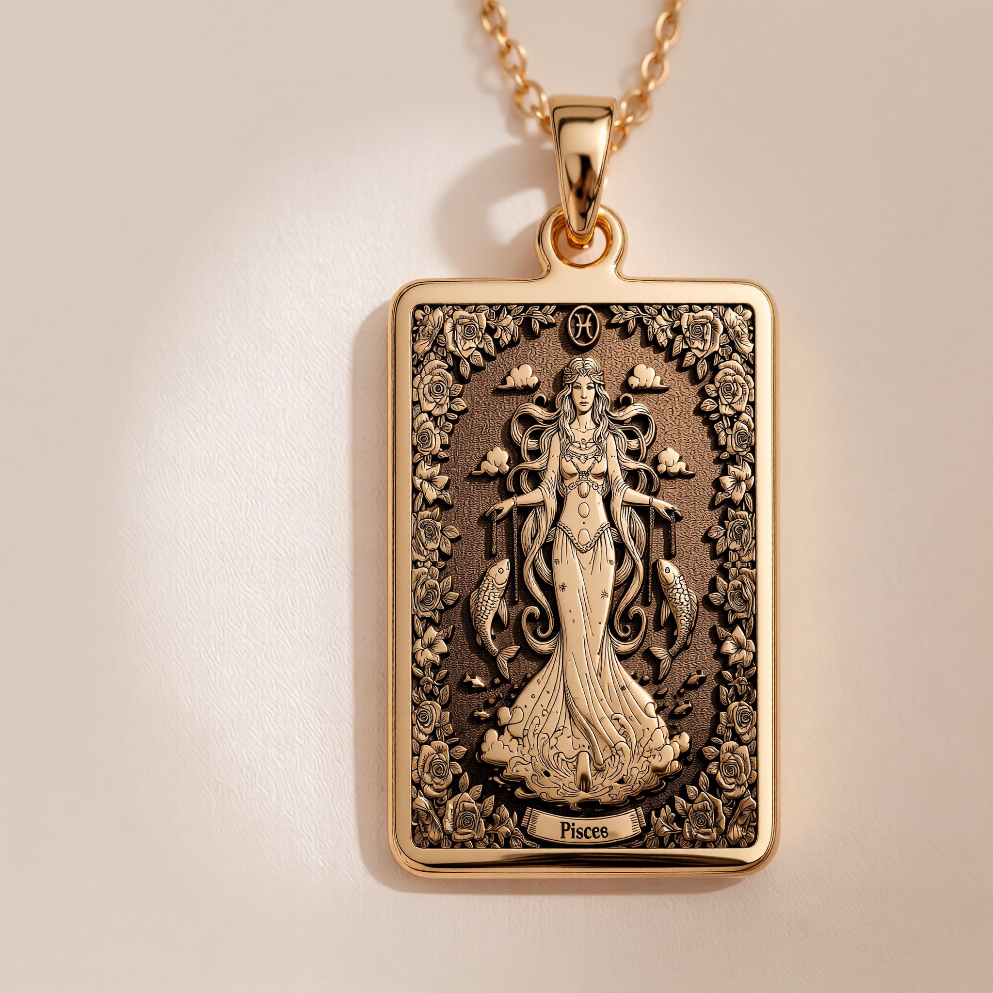 Zodiac Jewelry Guide: How to Choose the Perfect Pendant for Your Star Sign - Pisces Constellation Astrological Sign Pendant | 14K Solid Gold - Zodiac Horoscope Birthdate Jewelry product image