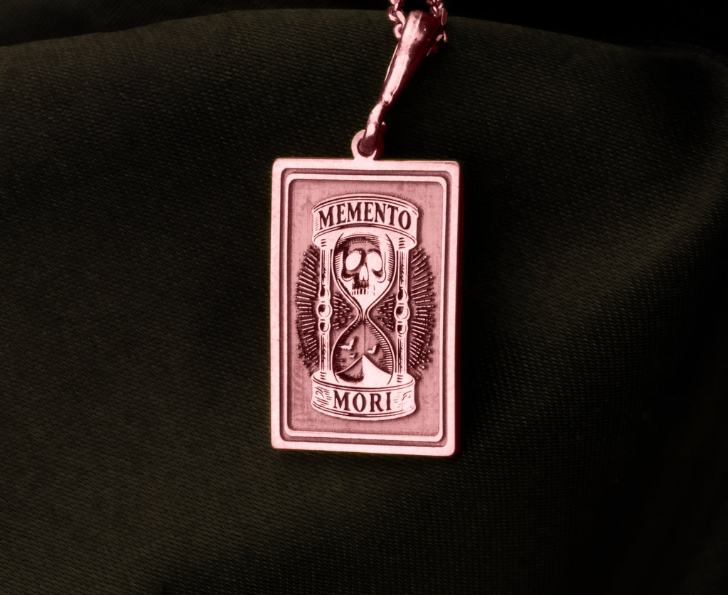 Memento Mori Skull Necklace | 14K Gold & Silver Options - Gothic Style Death Awareness Jewelry - Image 4