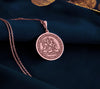 14k Rose Gold Shiva Parvati Necklace, Zen Couple Pendant for mindfulness and spirituality. Perfect as a Hindu deity jewelry piece, it embodies meditation and harmony, ideal for spiritually connected couples.