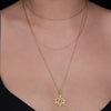 14K Solid Gold Lotus Pendant Necklace, Dainty Floral Necklace, Meditation gift necklace, flower necklace, Yoga jewelry, Bohemian pendant