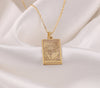 The lovers Skeleton gold charm pendant