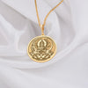 Gold Chandra Necklace, Gold Moon God Pendant, Gold Lunar Deity Necklace, Hindu Moon Jewelry, Solid Gold Chandra Pendant, Gold Soma Necklace, Astrological Gold Pendant, Gold Celestial Necklace, Hindu Mythology Gold Jewelry,