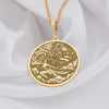 Leo Woman Pendant Elegant Zodiac Lion Necklace for Astrology Lovers, Personalized Leo Zodiac Charm Necklace in Gold Perfect Gift for Leo Women, Gold Lion Medallion Necklace for Leo Women Astrology and Horoscope Jewelry