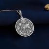 Kamadhenu surabhi silver necklace, Hindu wish-fulfilling cow pendant, Divine Kamadhenu jewelry, bovine-goddess cow mother pendant, Prosperity cow silver pendant, Sacred Kamadhenu amulet, Kamadhenu charm necklace, Mythical cow silver jewelry.