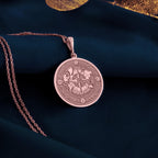 Round Compass Rose Gold Pendant, Rose Gold Compass gift, Rose Gold Compass chain gift, Spectrum round pendant, Compass disc Rose Gold pendant, Personalized Compass gift, Compass necklace for men, Compass pendant for men, Rose Gold Compass Necklace