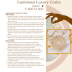 a brochure with a picture of a woman's hand holding a gold