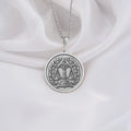 silver Scales of Justice Necklace, personalized with initials or date. Ideal lawyer gift, symbolizes justice, balance, law, equality. Perfect for judges, advocates, law graduates, and Libra zodiac